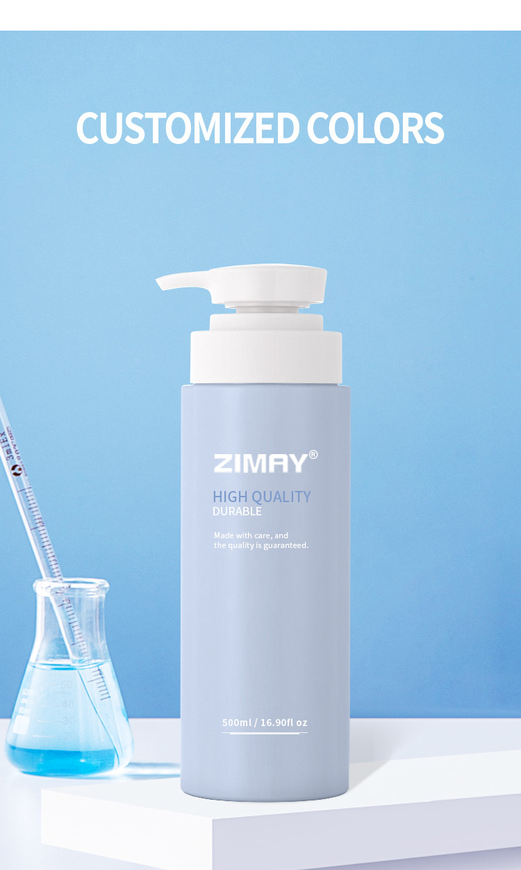 500ml Cosmetic Lotion Bottle PET Plastics White Jelly Matte Custom Private Label