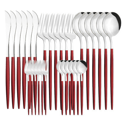 30Pcs Anti Rust Reusable Fork And Spoon Cutlery With Gift Box