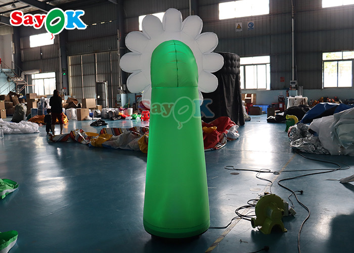 OEM Pvc Inflatable Lighting Decoration Led Flower Model For Advertising