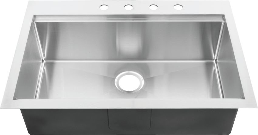 33'' Hand Made Single Basin Sink 16 Gauge SUS304 Stainless Steel Material