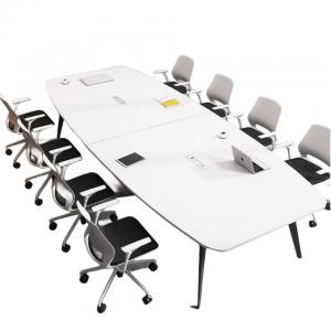 Buy cheap Simple Modern Oval Conference Table and Chair Combination for White Negotiation Space product