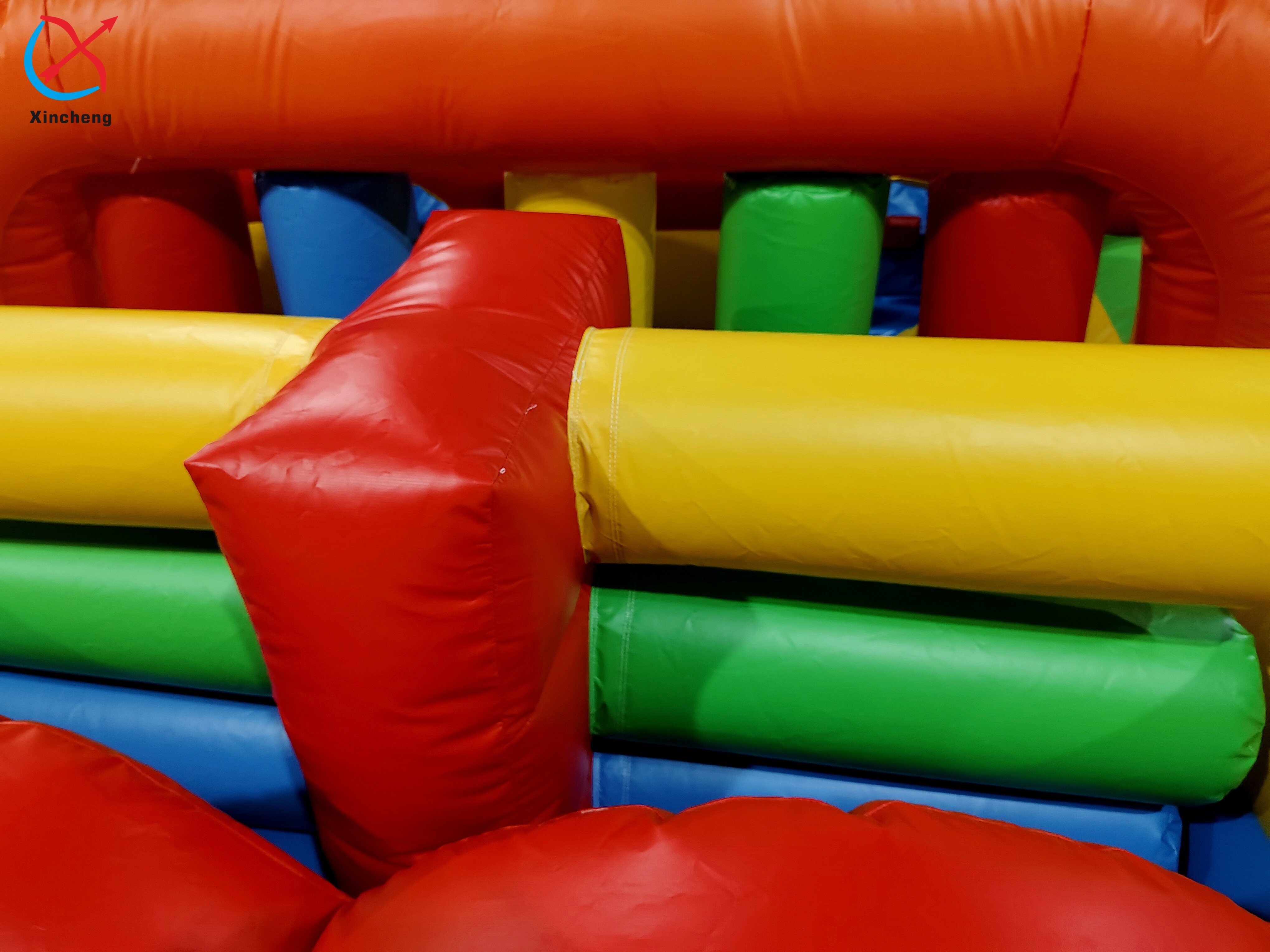 Customized Long Size Inflatable Obstacle Course Inflatable Interactive Funny Game