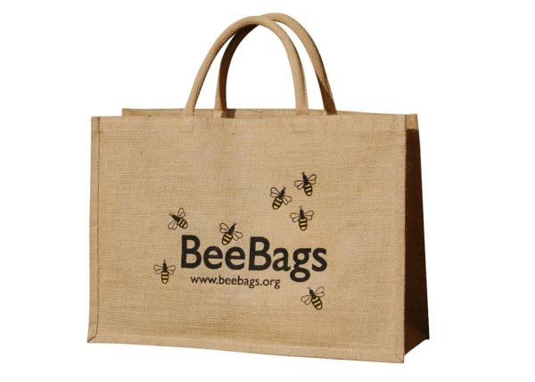 Quality Fully - Lined Reusable Jute Shopping Bags , Durable Jute Market Tote for sale