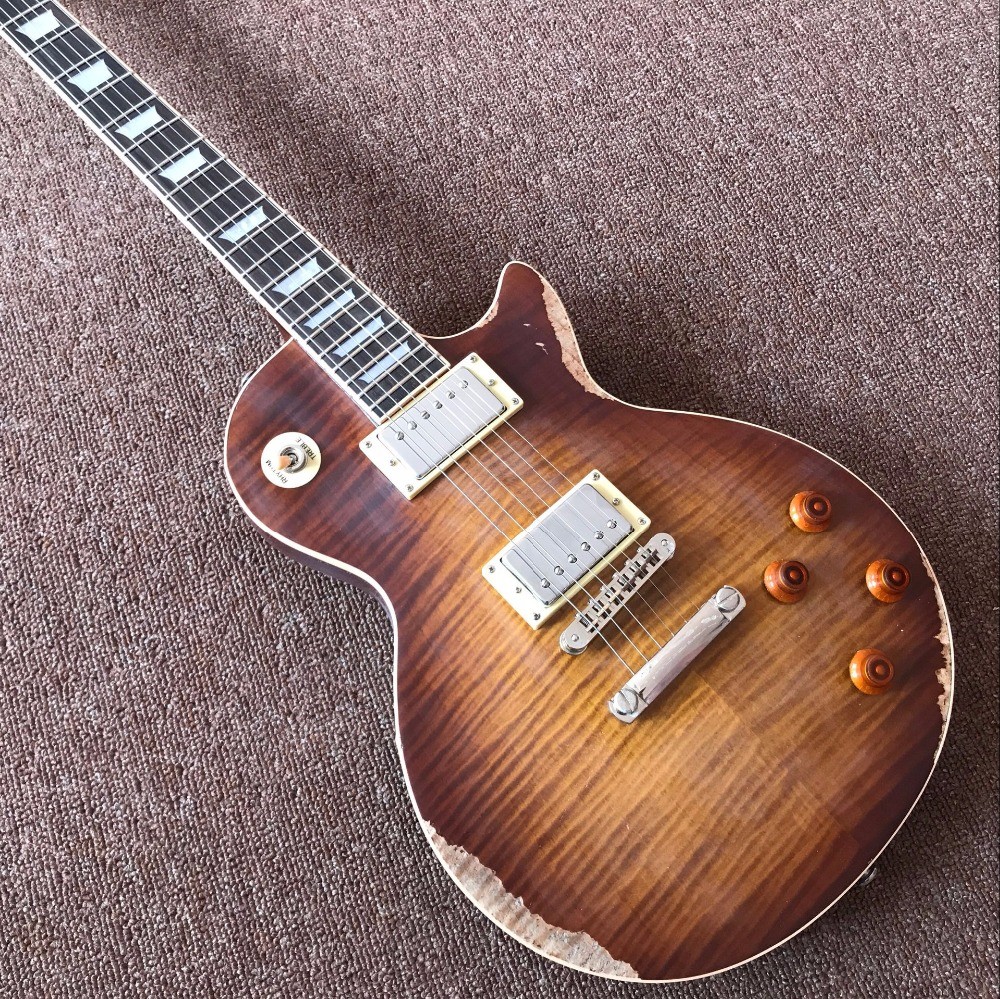 New style high-quality Custom Shop Limited Gibbons Pearly Gates Standard Relic LP Electric Guitar