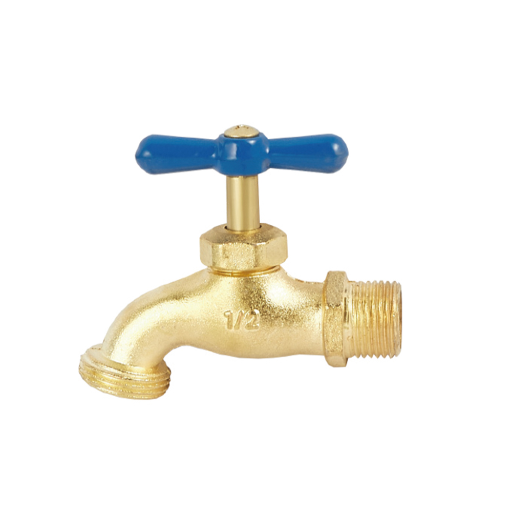 Sanitary Zinc Alloy Brass Bibcock Valve Euro Type For Washing Machine