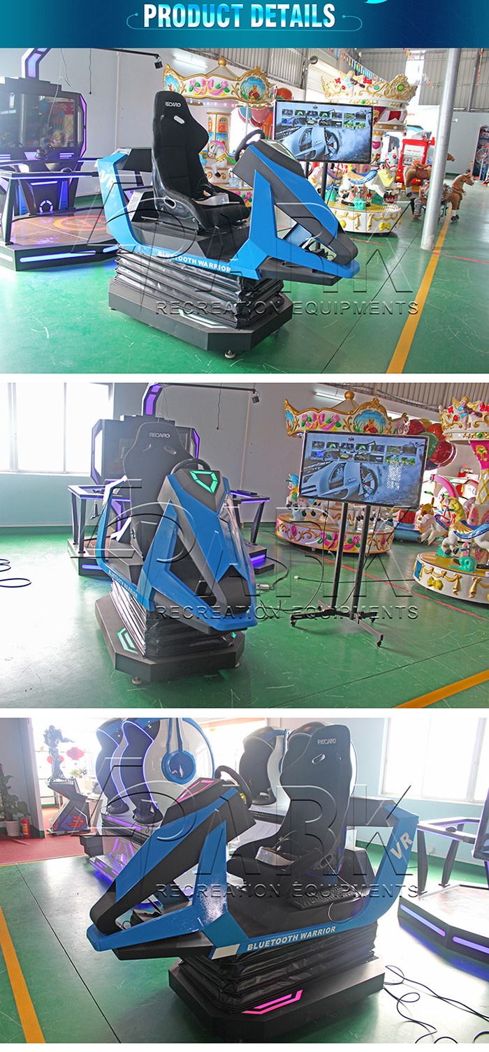 Environmental Bluetooth Warrior 9D VR Simulator / Car Racing Game Machine