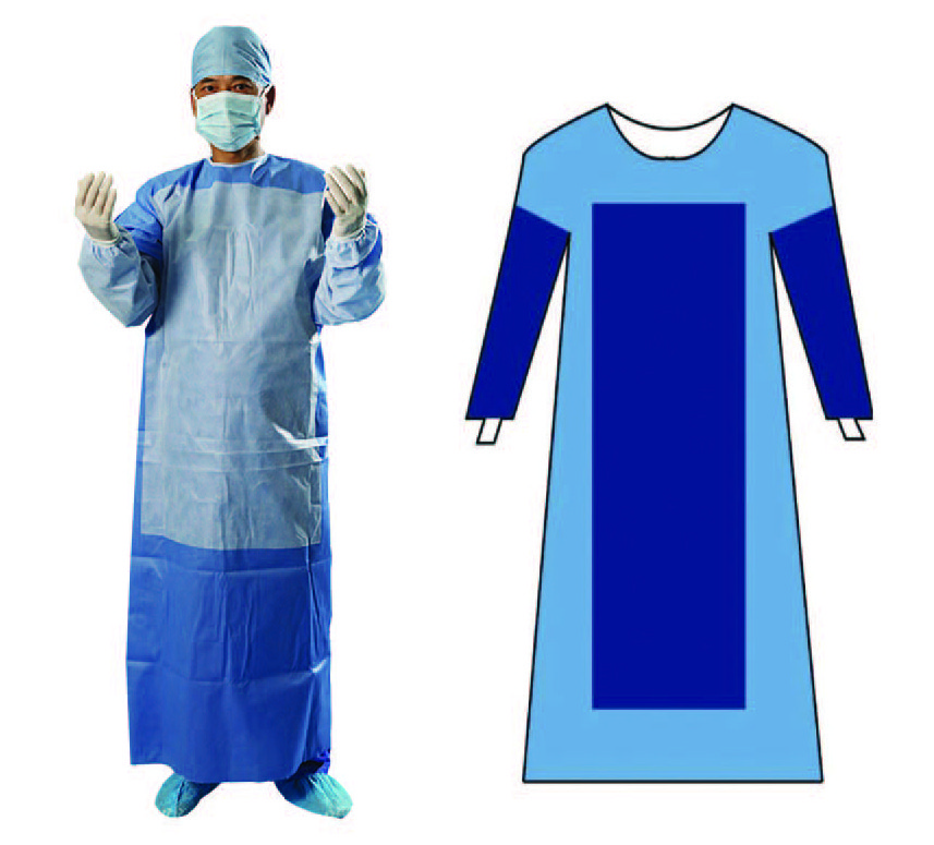 40gsm Reinforced Disposable Surgical Gown / Disposable Dressing Gowns