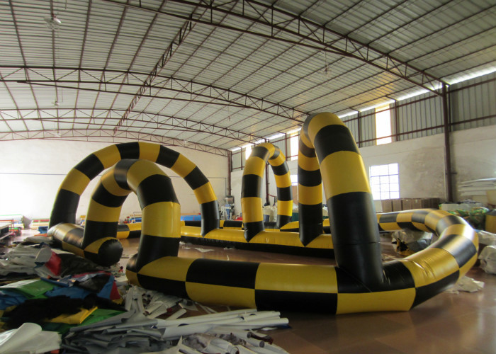 Zorb Ball Inflatable Quad Track , Customized Kids Toy Cars Blow Up Race Track
