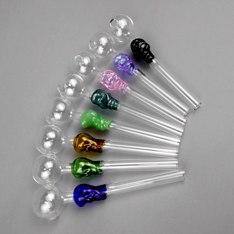 Multi Colored Wax Glass Smoking Pipe For Oil 2mm Thickness Eco Friendly