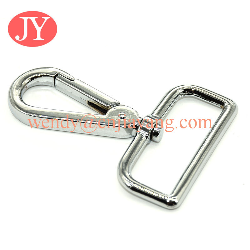 jiayang zinc alloy custom size bag trigger spring metal swivel snap hook