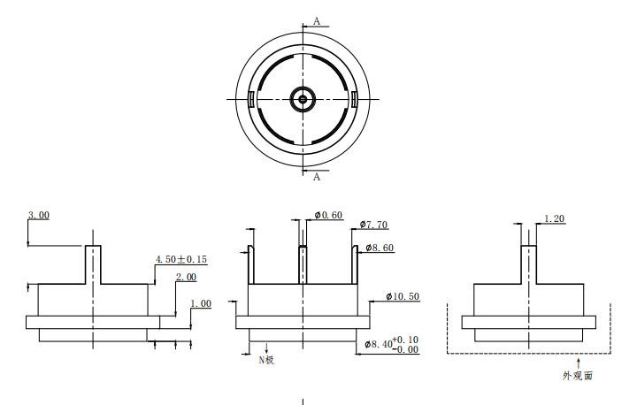 Customized Magnetic Cable Connector Circular Magnetic Electrical Connector 2 Pin For Smart Wear