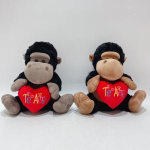 China Plush Toy Gorilla With Red Heart Item With BSCI Audit on sale