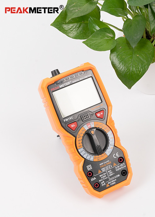 Handheld Commercial Electric Auto Ranging Digital Multimeter With Temperature ACA / DCA Tester