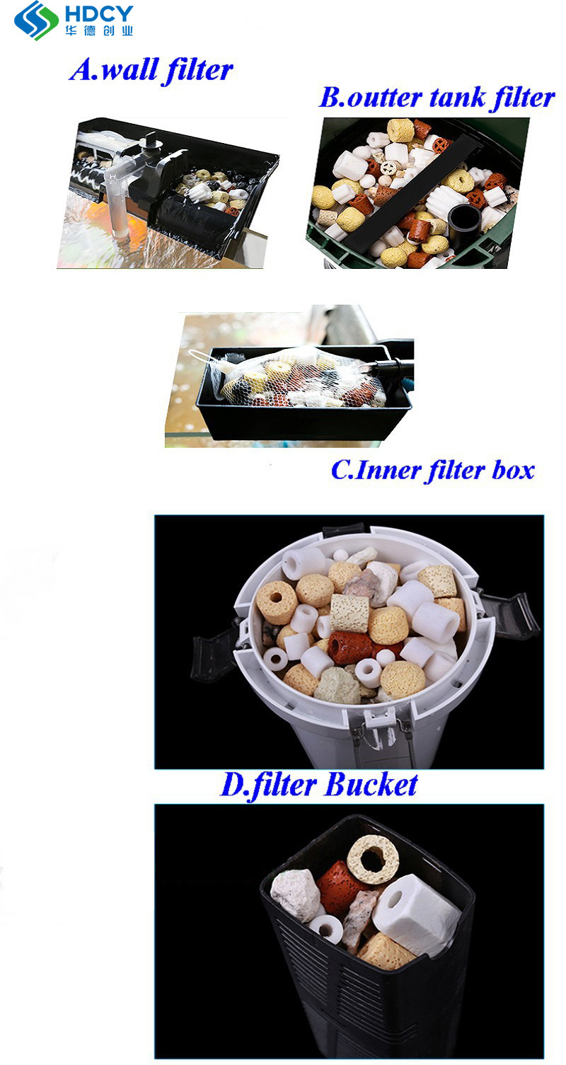 250g/bag Ceramic Bio-porous Filter Medium Bio-ring Fish Tank Nitrifying Bacteria Biosphere