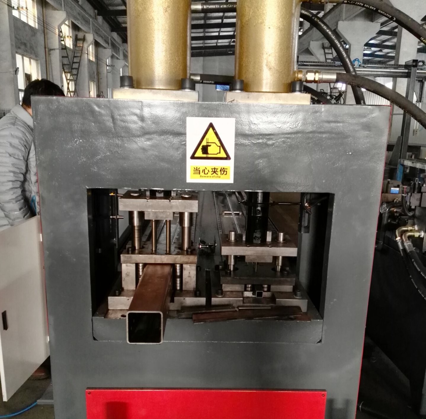 High Precision CNC Pipe Processing Machines , Hydraulic Automatic CNC Tube Punching Machine