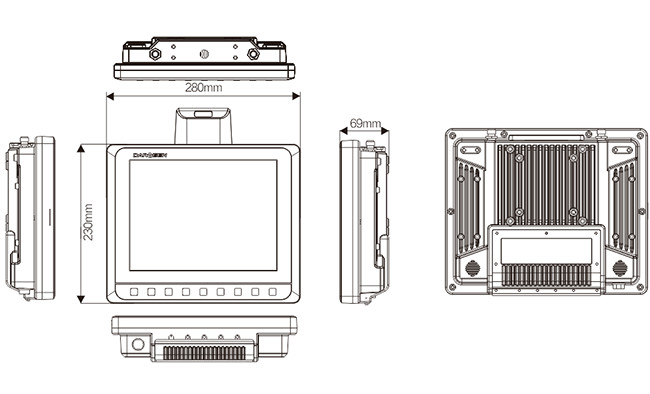 32GB EMMC 1000M RJ45 Android 11 Vehicle Mount Computer