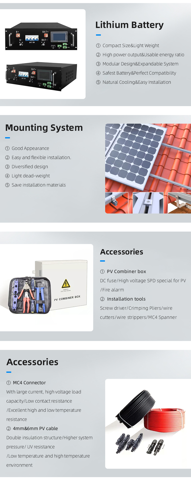 Home Power Solar Panel Power System Kit Roof Mounting 5KW 6KW 8KW 10KW