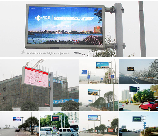 Fixed Electronic Full Color Video Advertising Traffic LED Screen