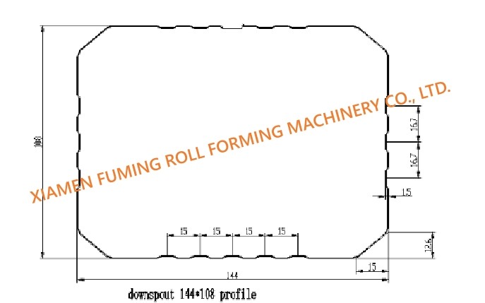 Square Downpipe Roll Forming Machine PLC Control Gutter Roll Former