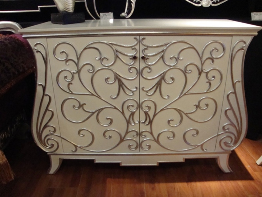 XY C059 Antique Hand Painted Wooden Cabinets 6 Drawer Country Classic Furniture