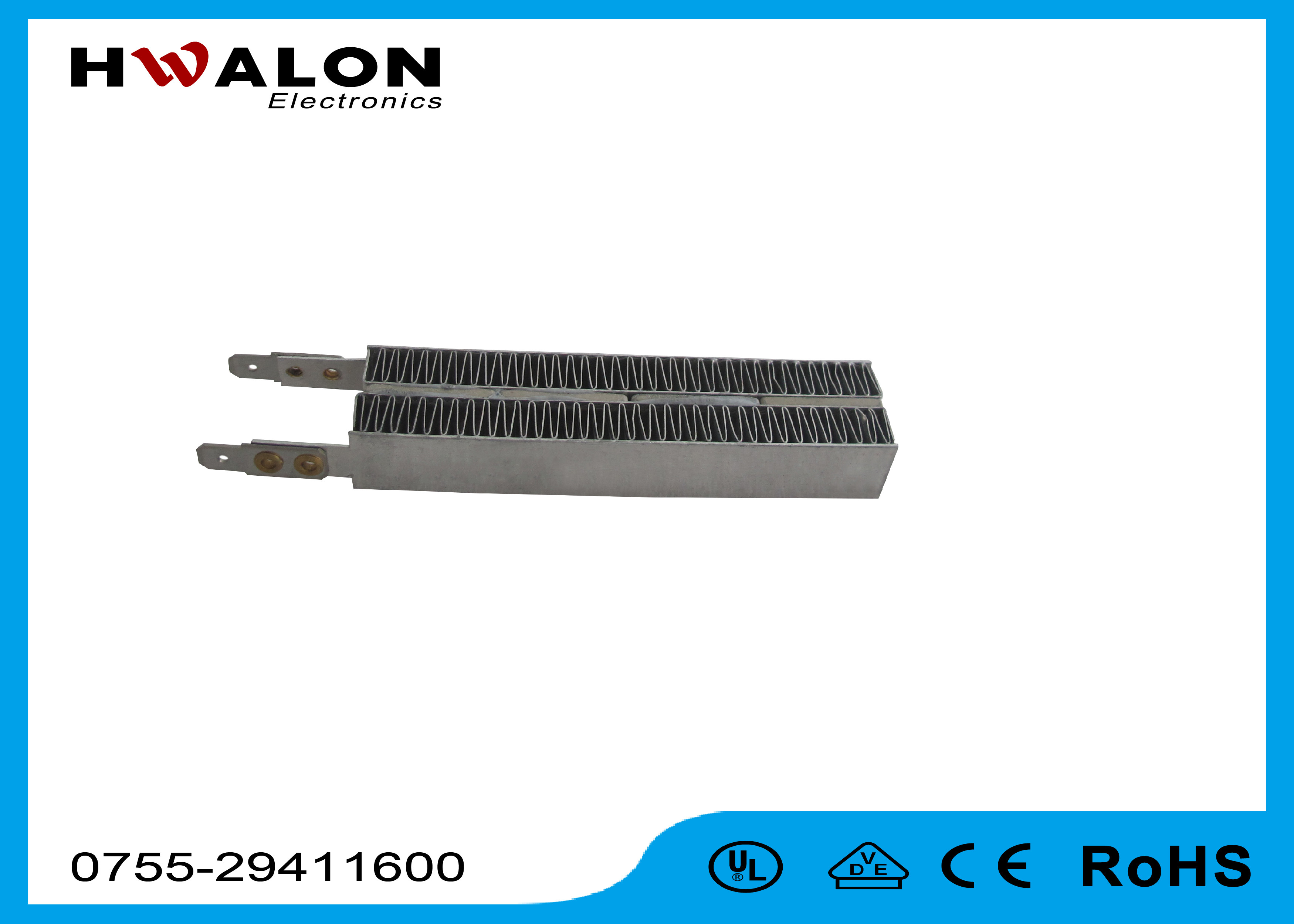 Popular High Efficiency PTC Air Heater , PTC Ceramic Heater Customized Size