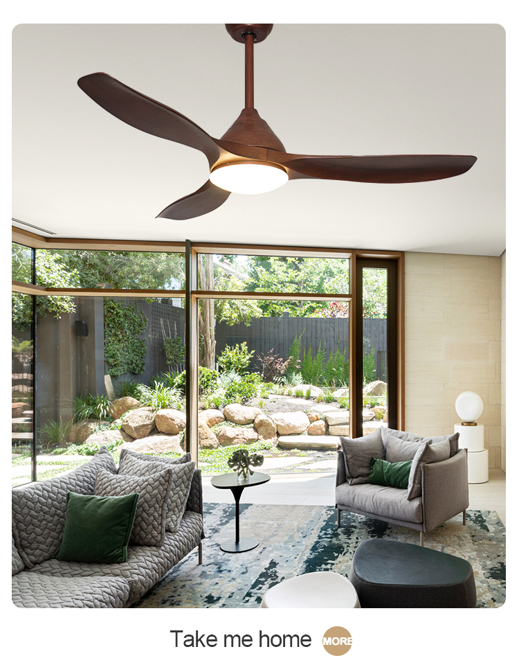 110-240V/50Hz-60Hz Low Noise ABS Blades Ceiling Fans with LED Lights and Remote Control