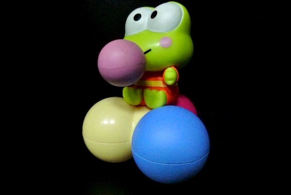 Green Frog Kerokerokeroppi Custom Plastic Toys For Children Storage