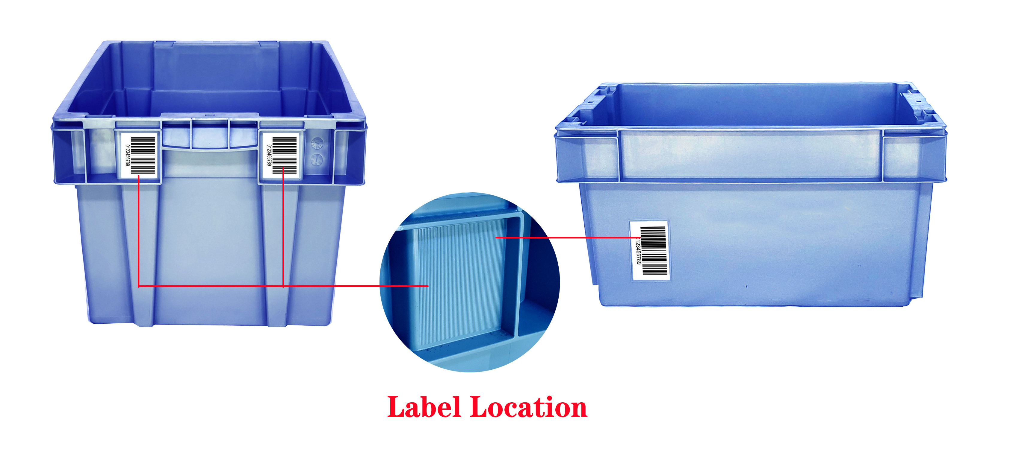 Nesting Crate Two-Color Turnover Crate Storage Box Container Stackable Logistics