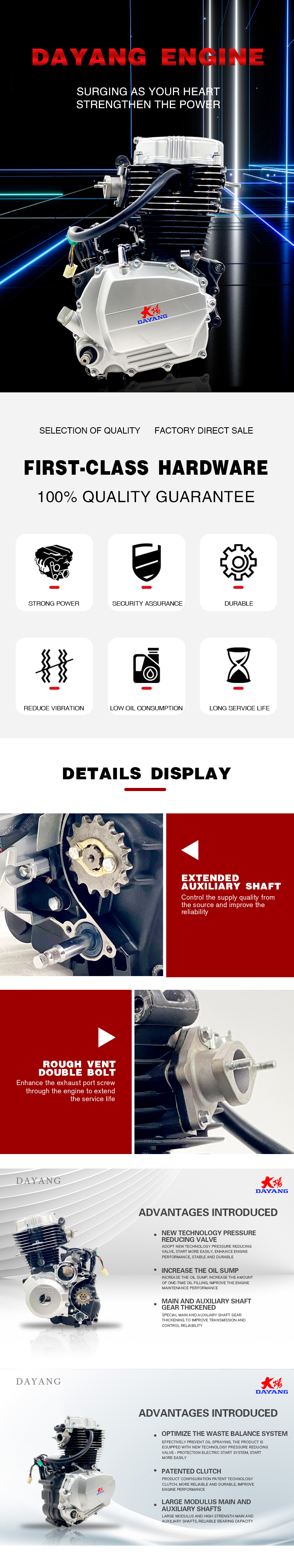 Electric Start CG150 1 Cylinder 4 Stroke Vertical Tricycle Engine 150cc Motorcycle Engine
