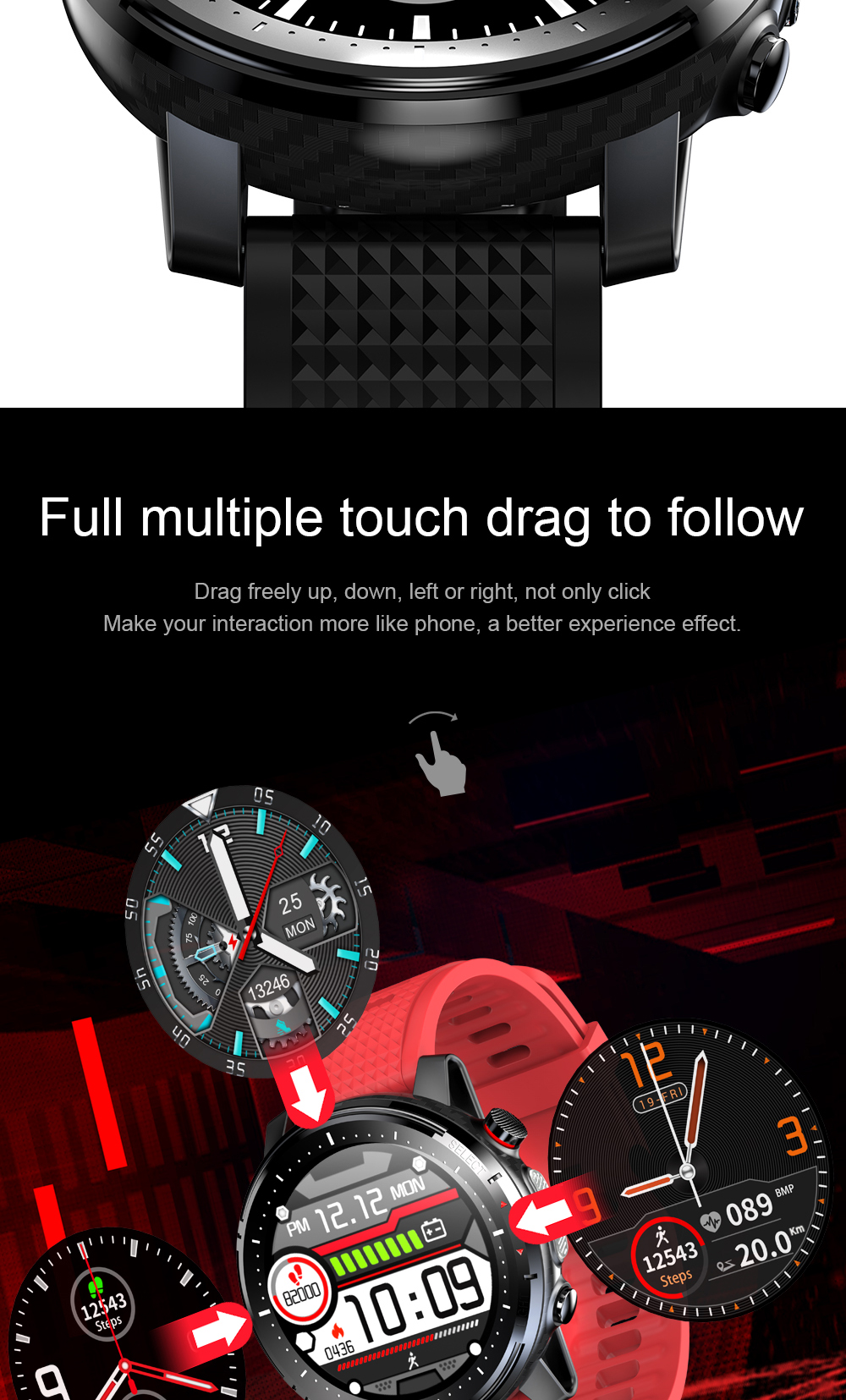 L15 Sports Fitness Tracker IP68 Waterproof Fitness Watch With Oxygen Monitor