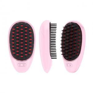 China Anti Hair Loss Massage Comb Electric Cordless Therapy Red Blue LED Hair Growth Comb Scalp Massager For Hair  Growth on sale