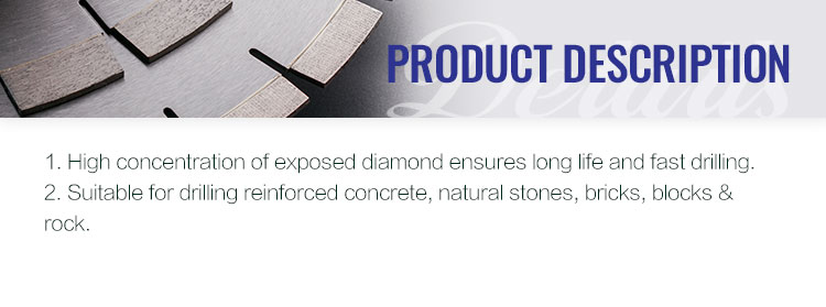 Plain Finish D60mm Vacuum Brazed Core Bit for Precise and Drilling in Tough Materials