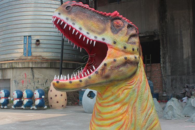Realistic Simulation Dinosaur Head For Outdoor Kids Amusement Park