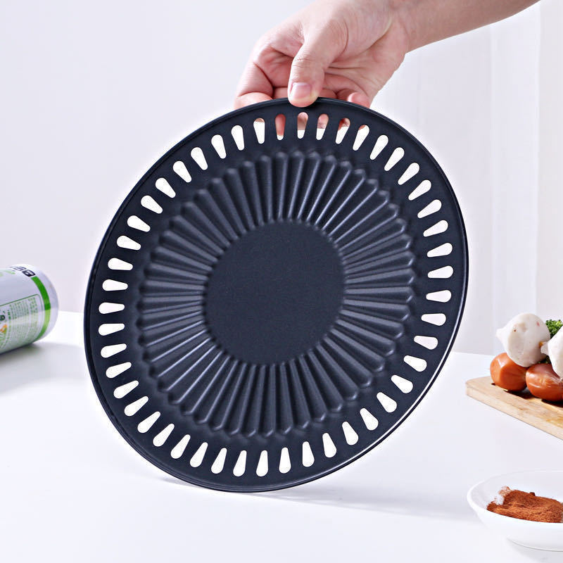 Cast Iron Non Stick Stovetop Grill Pan For Home Garden Barbecue
