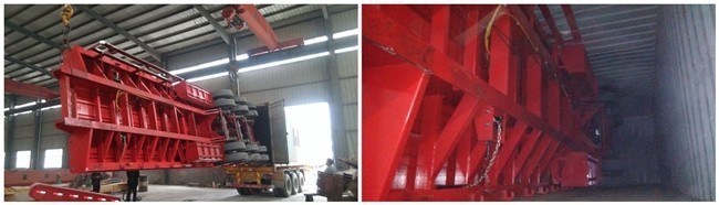 Heavy Duty 4 Axle Lowbed Semi Trailer