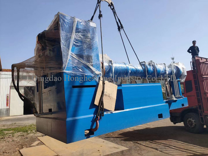 Cold Feed Vacuum Rubber Extruding Machine Single Compound Microwave Vulcanization