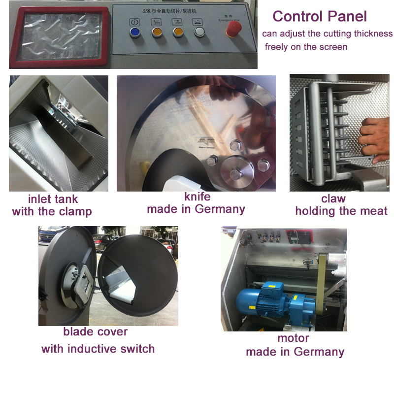 304SUS Cortadora De Jamon Rebanadora De Salchichas JY-25K Meat Slicer Cutting Machine