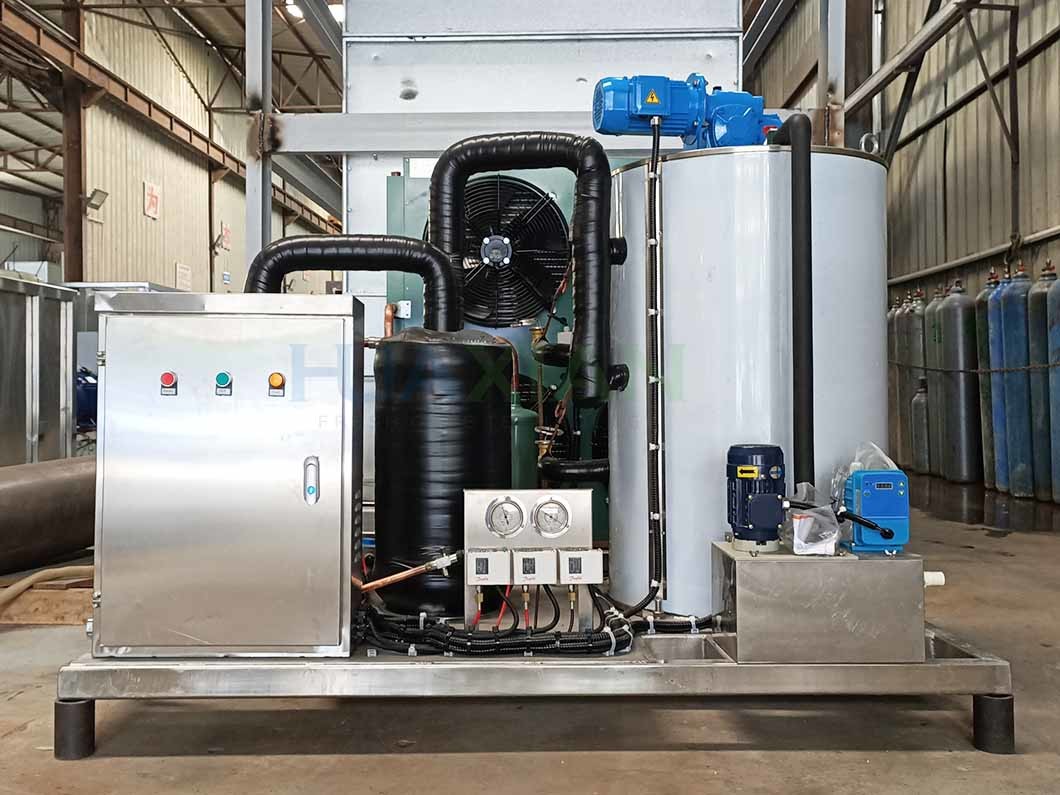 Integrated Ice Flake Making Machine 3 Ton Air Cooling Fresh Water