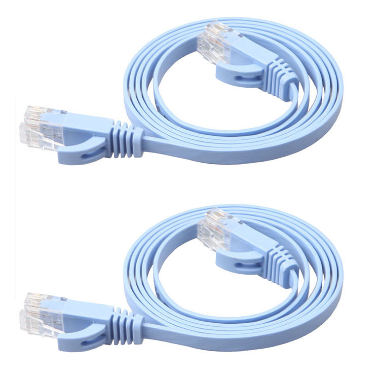Flat Cat8 Cat7 Cat6 Patch Cord 1Gbps Solid High Speed For Computer