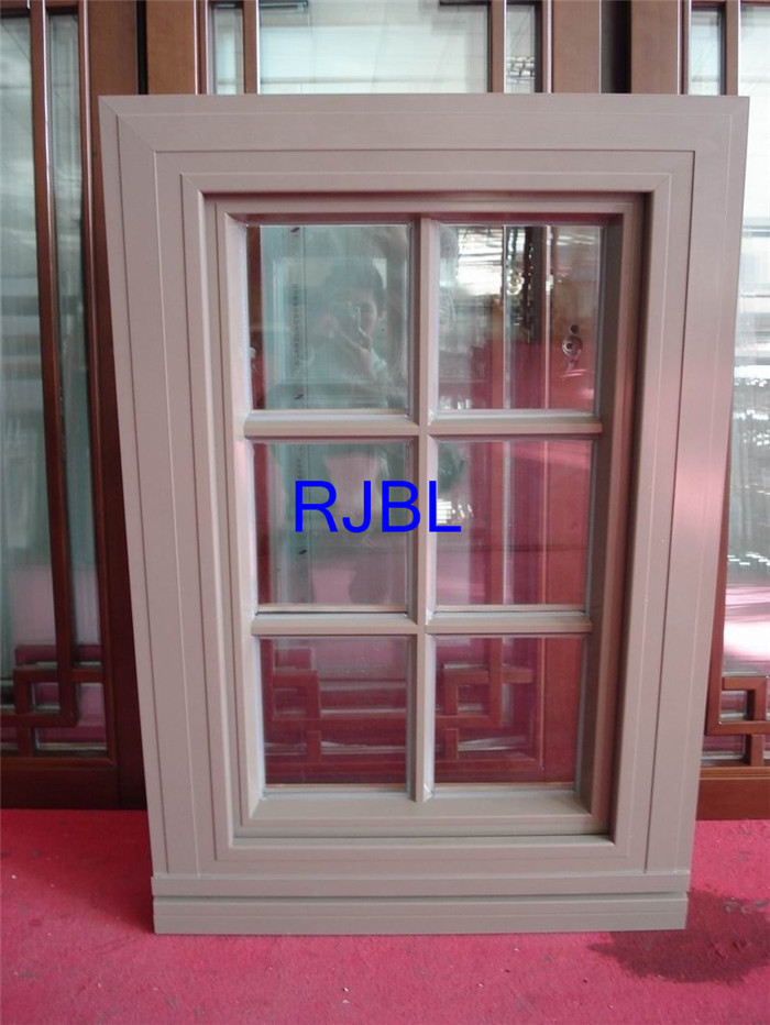 Strong Frame Wood Effect Aluminium Windows, Integrated Larch Wood Alu Wood Windows