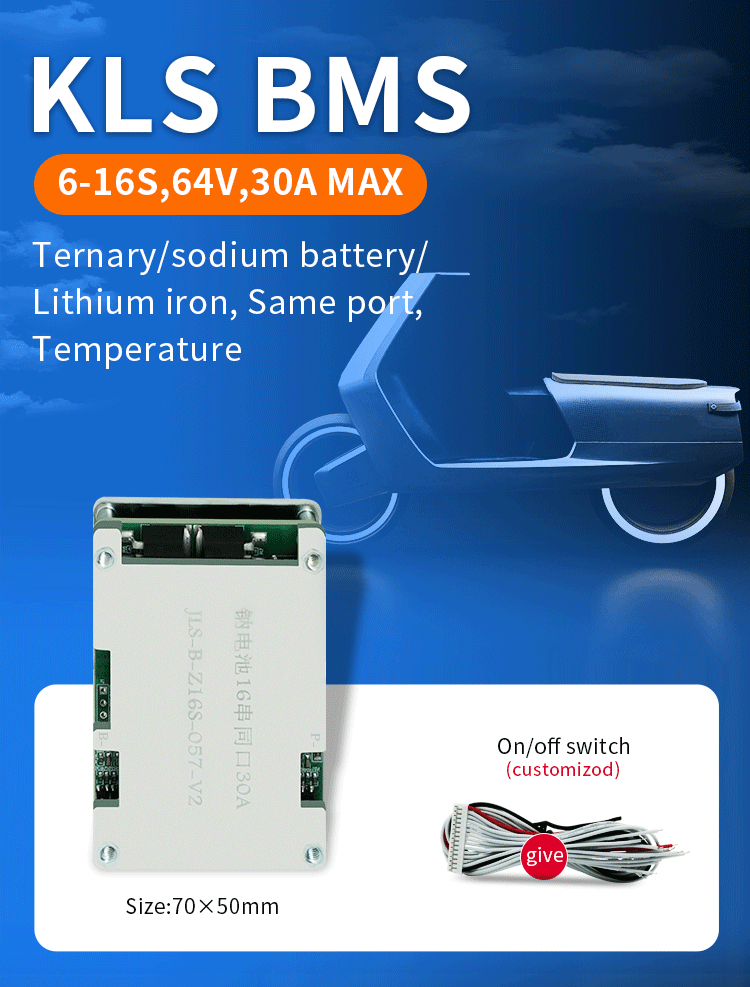 15S 16S 48V 59V 20A 25A 30A Balance Bms For Two Wheeler Lifepo4 Sodium Ion NMC Battery