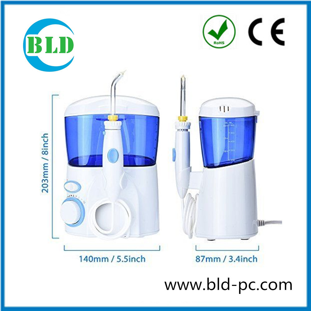 Coutertop family use Dental Care oral irrigator dental spa 600ml with 9 tips OEM logo and color