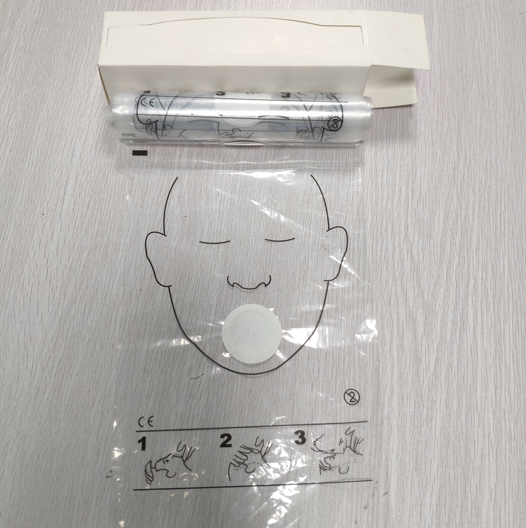 Cpr Face Mask One Way Valve Disposable Uses First Aid Training Keyring Cover Roll