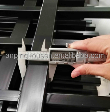 3m Black Aluminum Hot Dipped Galvanized Powder Coated Garden Steel Fence Panels With Post
