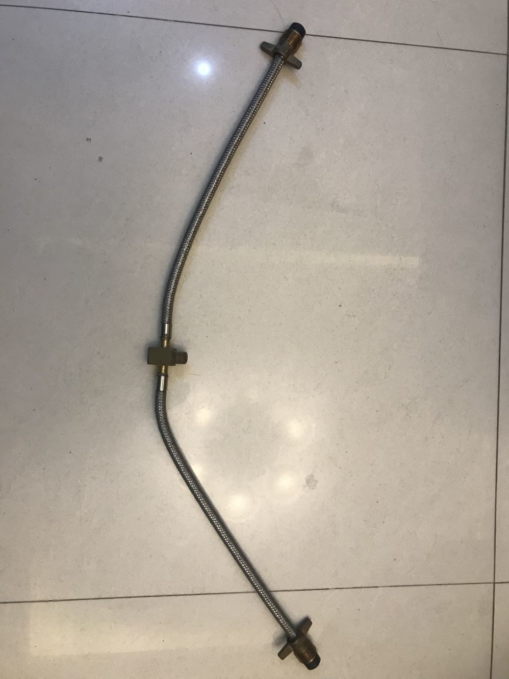 Gas tube 304 accordion pipe bellows separator three way cock tube tap