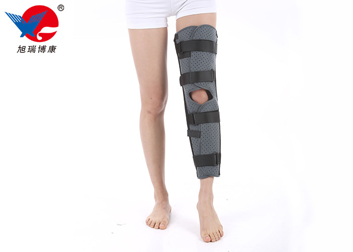 Aluminum Alloy Adjustable Knee Support Two - Sided Brushed Nylon Better Immobilization