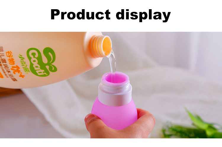 60ml Leak Proof Squeezable Silicone Travel Shampoo Bottles