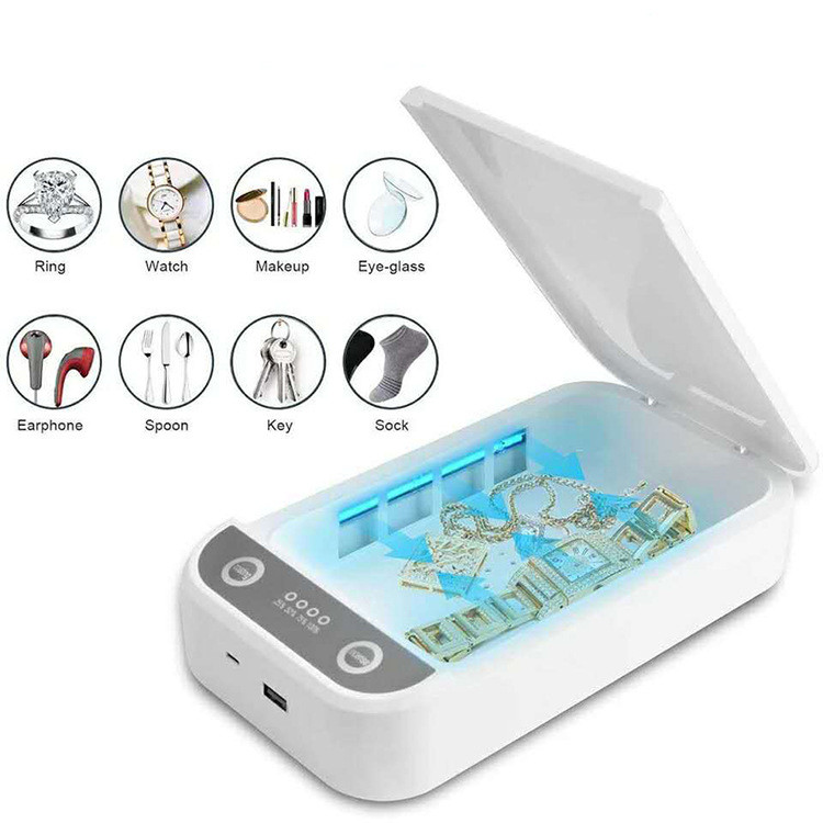 10W Fast Charge Cell Phone Disinfection Box , Uv Light Sanitizer Box For Phone