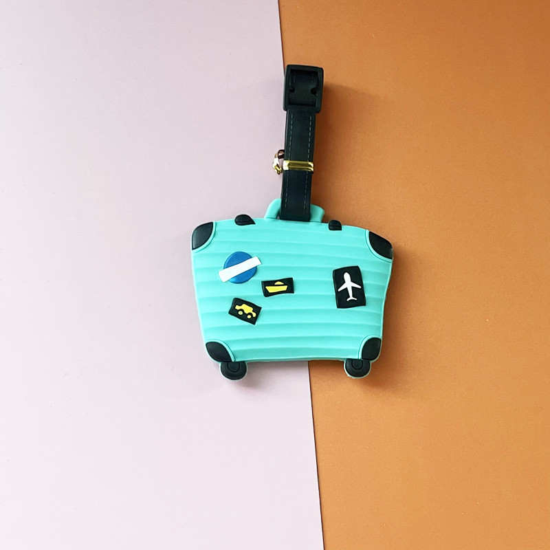 Large Silicone Name Luggage ID Tags Cute Cartoon Pig Bear For Travel