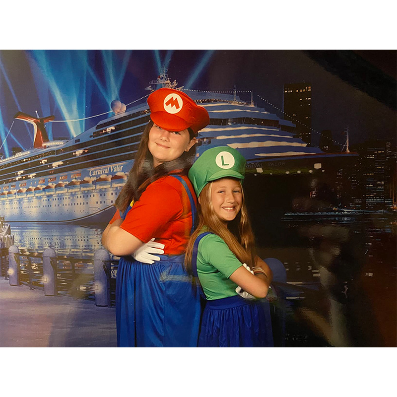 Stage Dancerwear SuperMario Onesie for Halloween Children and Adults Cosplay Performance